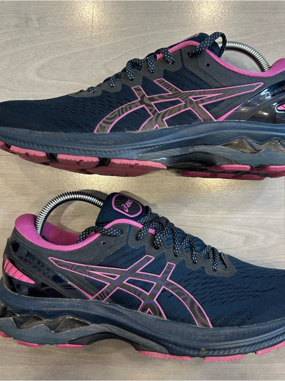 Asics Women's Navy and Pink Running Shoes